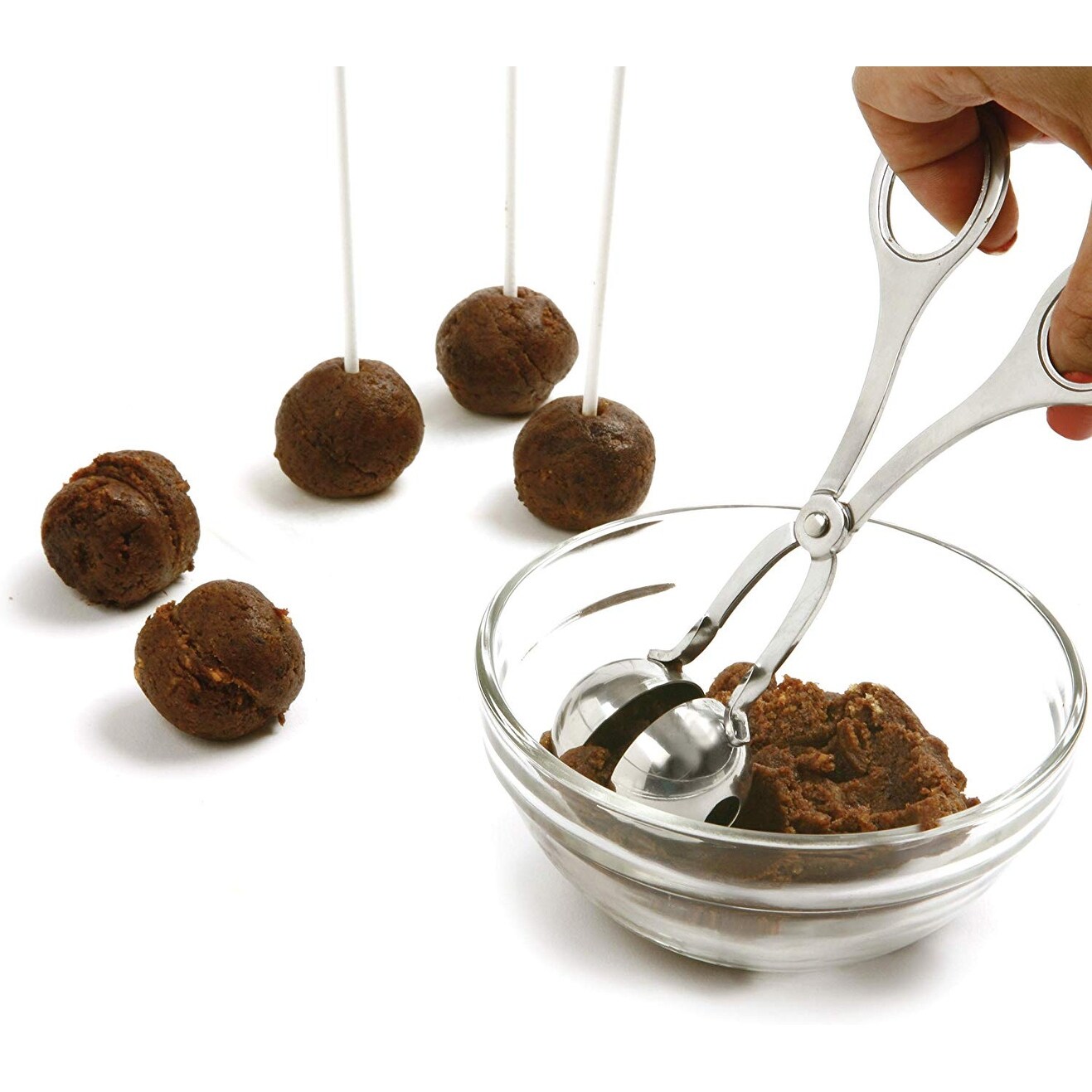 Norpro Mini Meat/Melon Baller 1.25" Stainless Steel Cookie Dough Meatball Scoop